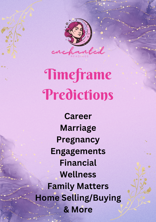 Timeframe Predictions- Financial, Fertility, Wellness, Relationships